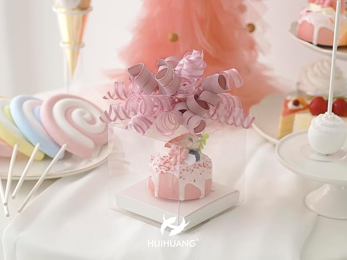 HUIHUANG Self-Adhesive Curly Bows Gift Wrap Accessory Dusty Rose Gift Bow 5 - Image 7