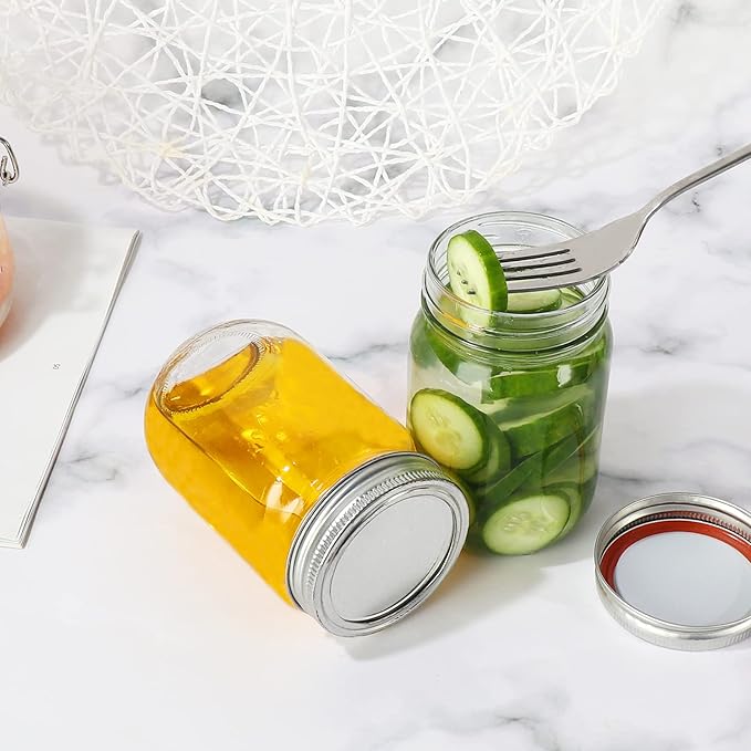 12 oz Glass Mason Jar, 20 Pack 360ml Canning Jars - Image 4