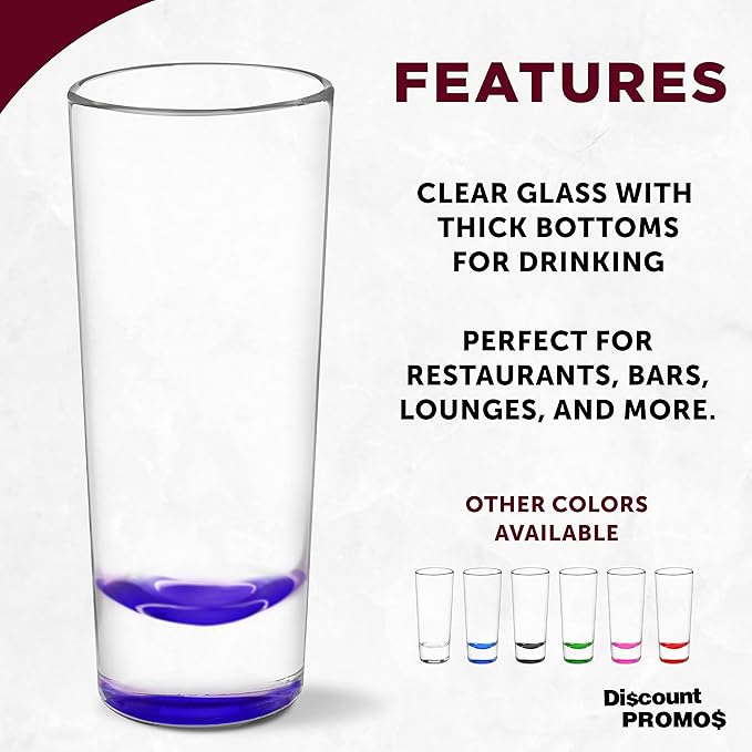 DISCOUNT PROMOS Cordial Shooter Shot Glasses 2 oz. Set of 10, Bulk Pack - Image 2