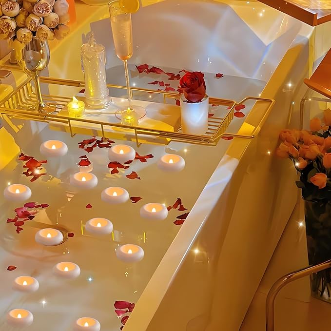 24 Pack 3” Flameless LED Floating Candles, Water-Activated Battery Operated - Image 6