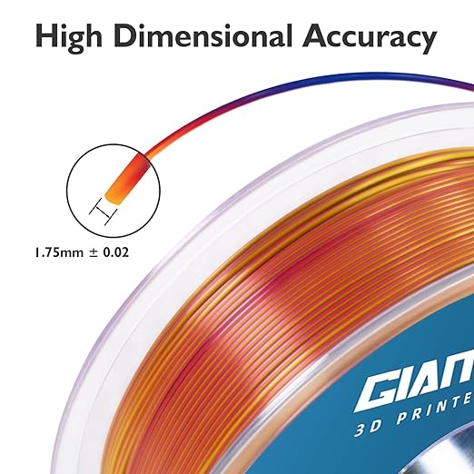 GIANTARM Tri-Colors Silk Pla Filament, 3D Printer Filament 1.75mm +/-0.02mm - Image 3