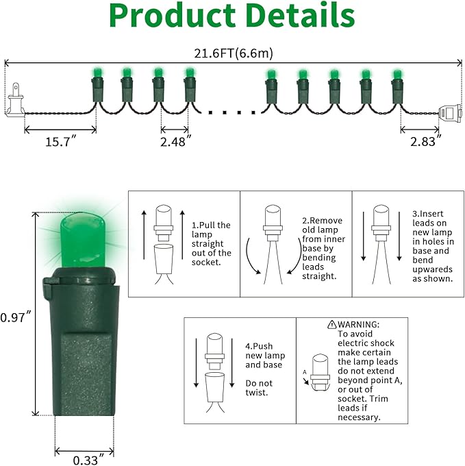 100 Count Green- String Lights - Image 5