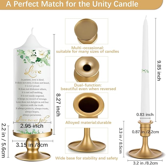 Extrogif Unity Wedding Candles Ceremony Set - Image 4