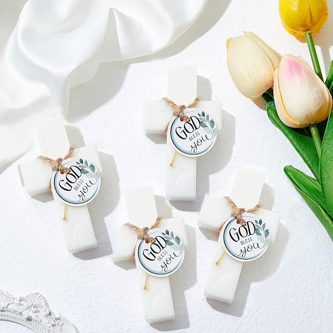50 Pcs Cross Soap Baptism Favors, Baby Baptism Favor Scented Soap First - Image 4