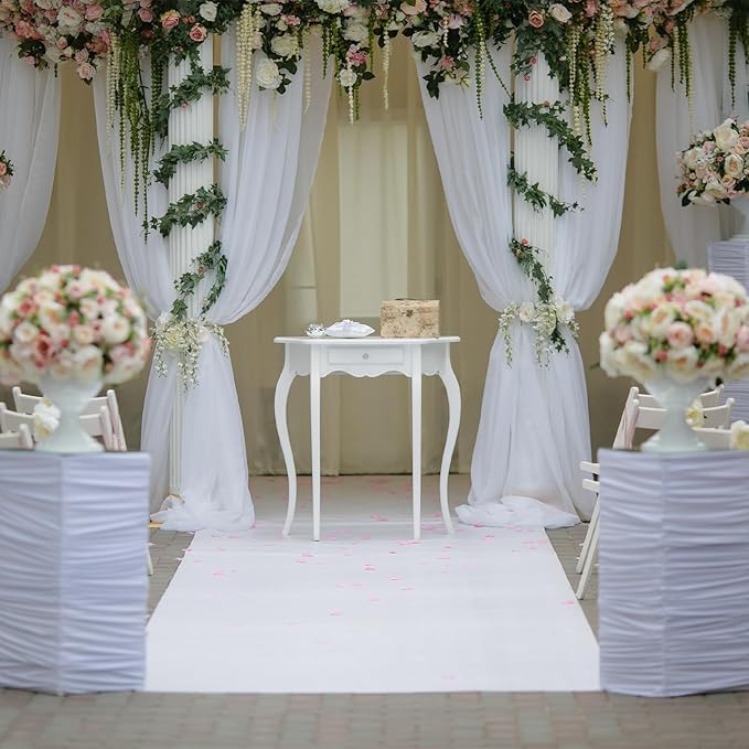 uxcell 19" by 5.5 Yard Tulle Fabric Backdrop Curtains - Image 4