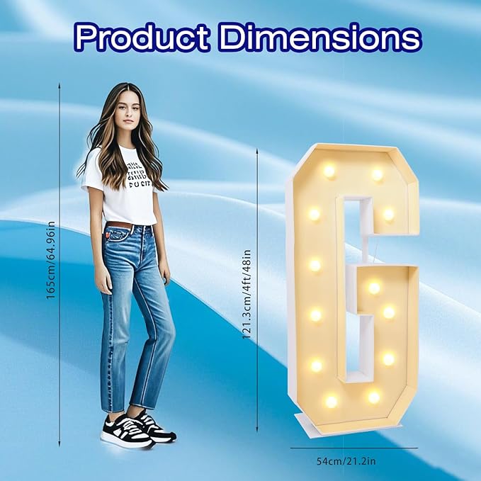 4FT Marquee Plastic Letters G - Image 4