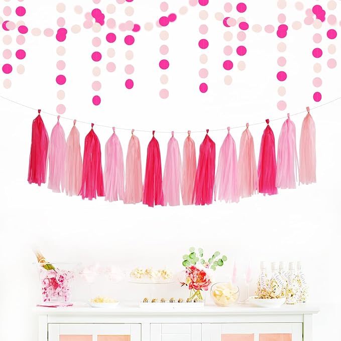 Rose Hot Pink Party Decorations - Image 4