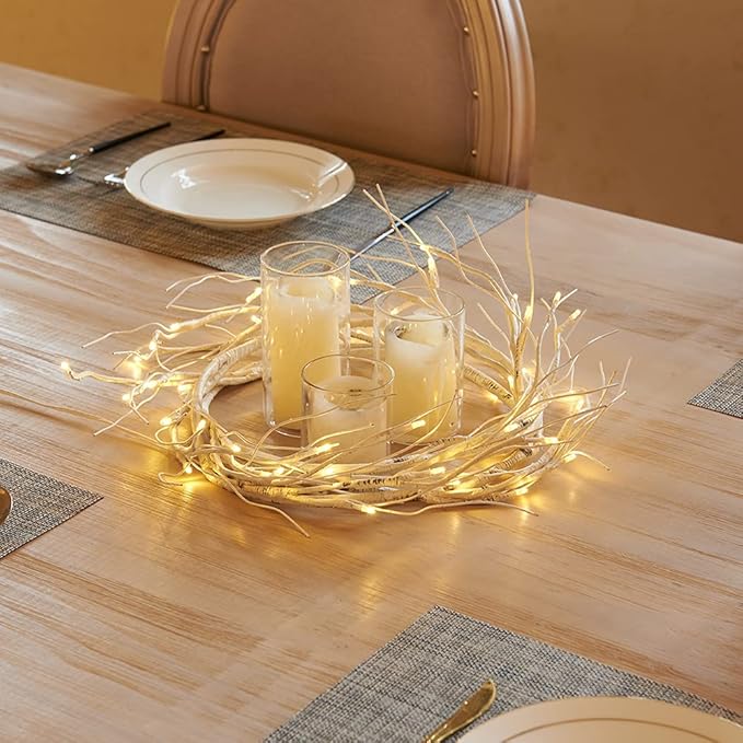 Hairui Lighted Birch Garland Battery Operated - Image 5