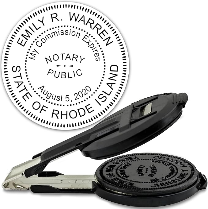 MaxMark Insert only for Notary Seal Round Embosser for Rhode Island State by Maxmark