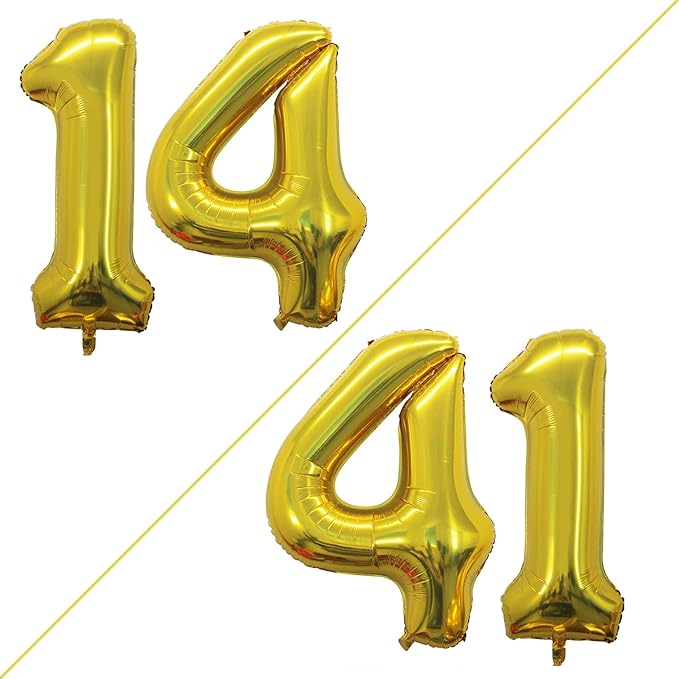 GOER Number 14 Balloons for 14th Birthday Sweet 14 Party Decorations, 42 Inch - Image 2