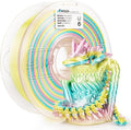 AMOLEN Silk PLA 3D Printer Filament, Shiny Multicolor Rainbow PLA Filament by AMOLEN
