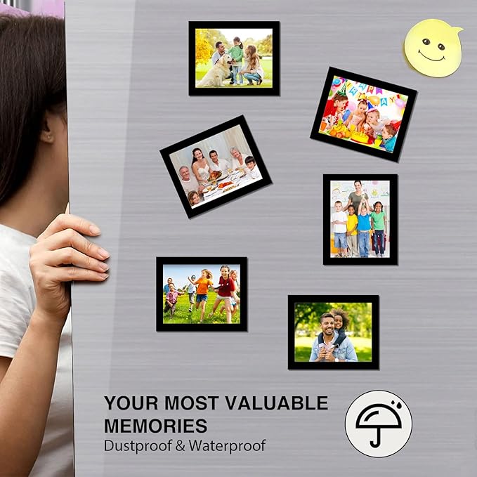 Magnetic Picture Frames with Black Border, Mini Wallet Size Magnet Photo - Image 6