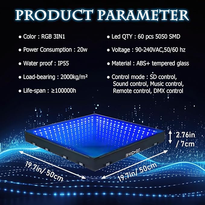 Dance Floor Stage Lights-Tempered Glass - Image 5