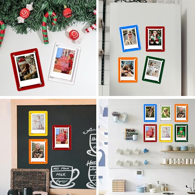 4x6 Picture Frames, Acrylic Fridge Magnetic Photo Frames Transparency Double - Image 7