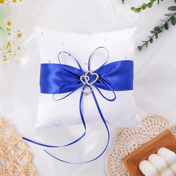 QIRMIZI Ring Pillow, Pearls Ring Cushion, Ring Bearer, Ring Holder - Image 6