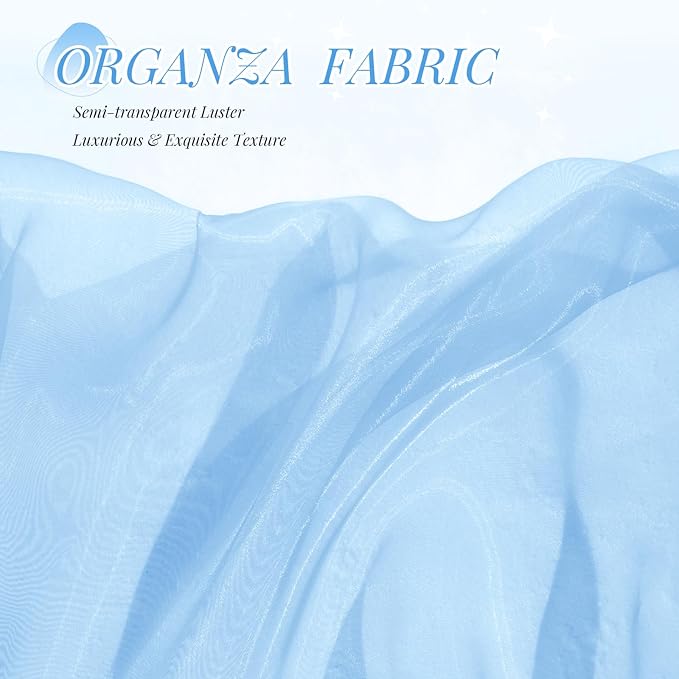 P Pothuiny Sheer Organza Fabric by The Yard, 10 Yards x 60 Inch Wide Bridal - Image 5