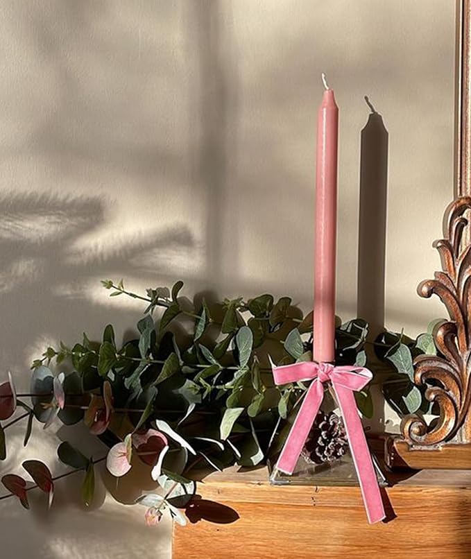 Pink Christmas Velvet Ribbon for Tree, Gift Wrapping, Flower Bouquet, Wreath - Image 4