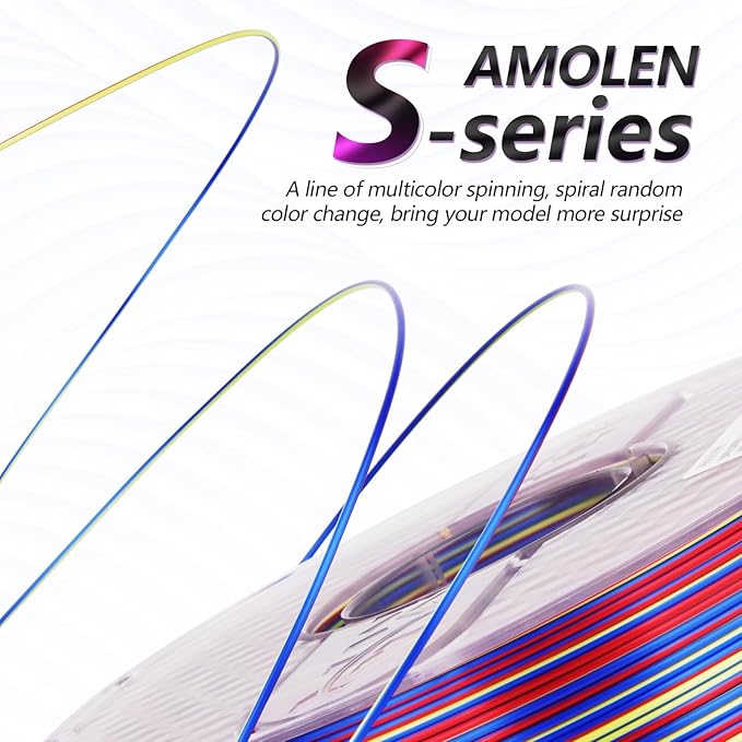 AMOLEN Silk PLA 3D Printer Filament Bundle, PLA Filament 1.75mm Shiny - Image 2