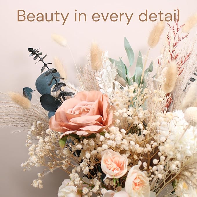 100pcs High End Artificial Flowers Dried Pampas Decor - Image 2