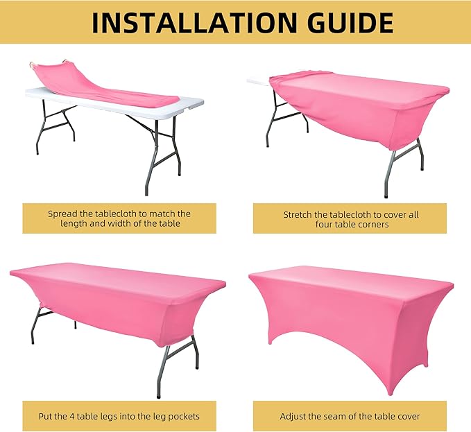 10-Pack 6ft Spandex Table Covers - Image 5
