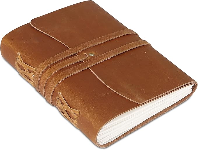 Handmade Leather Journal/Writing Notebook Diary/Bound Daily Notepad by KomalC