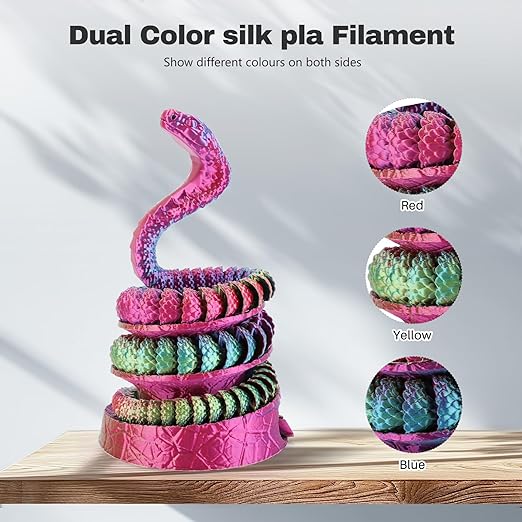 Silk PLA Filament 1.75mm Red Yellow Blue Triple Color PLA 3D Printer Filament 3 - Image 2