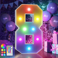 imprsv 3FT Colorful Marquee Numbers, 18 Colors Number 8 by Letsmakeitimpressive