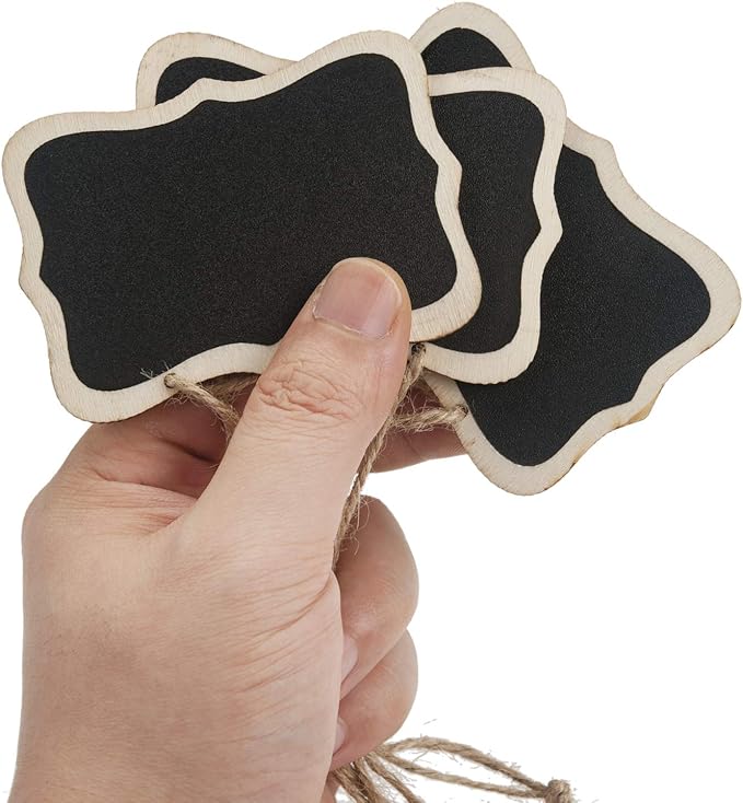 ONUPGO 20 Pack Mini Chalkboard Tags - Image 3