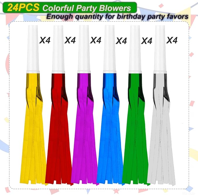 24PCS Bulk Party Blowers & Colourful Noise Makers - Image 2