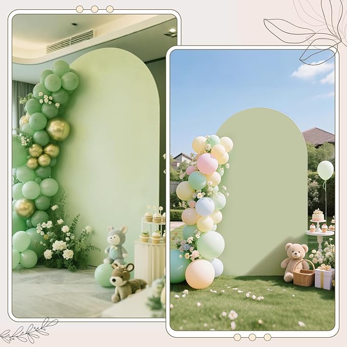 Ledido Wedding Arch Backdrop Cover 6FT 7.2FT Arch Covers 2Set Fitted Stretchy - Image 7