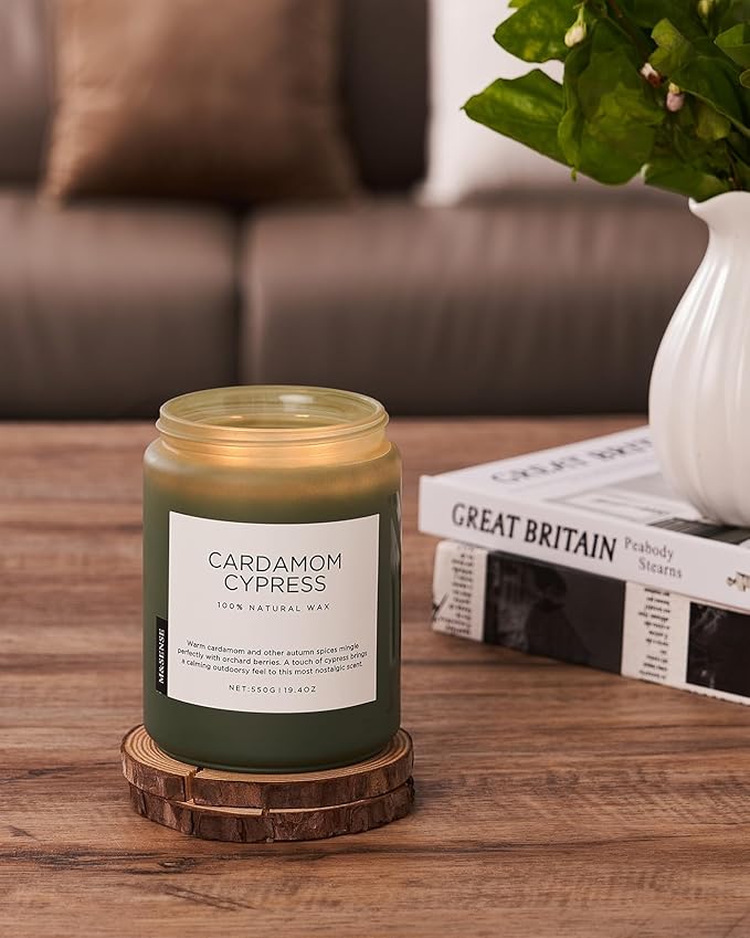M&SENSE Spice Cardamom Cypress Large Soy Candles - Image 6