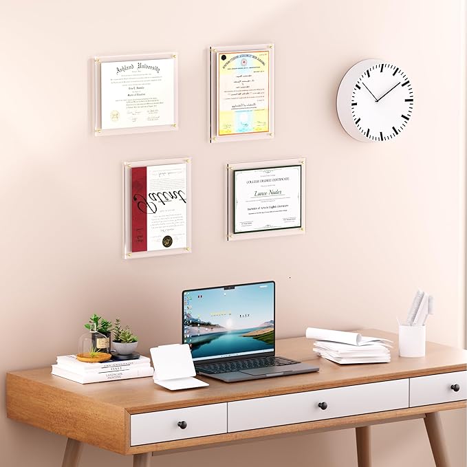 Acrylic Picture Frame for Wall, No Drill Floating Frameless Photo Frame for - Image 6