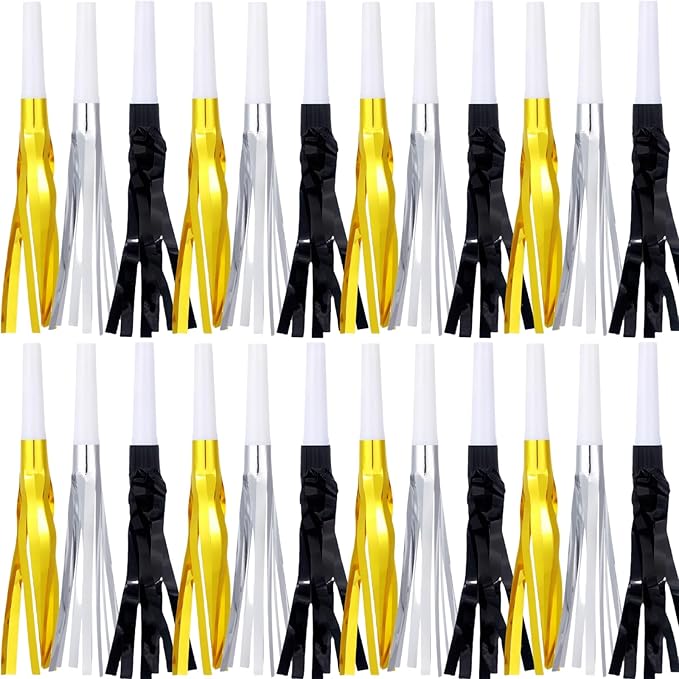 Metallic Fringed Noise Makers, for Noise Makers Party Favors, New Year Party by LCPQMZGH