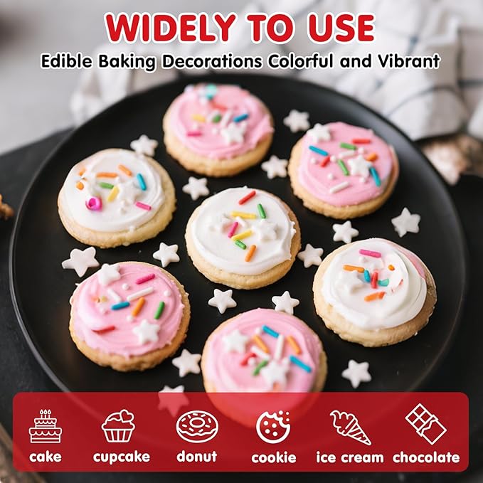 Edible Rainbow Sprinkles for Cake Decorating, 100g/3.53oz, Dessert Decorations - Image 6