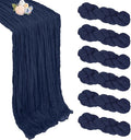 6 Pack Navy Blue Cheesecloth Table Runner 10ft Boho Gauze Fabric Cheese Cloth by Pepmily