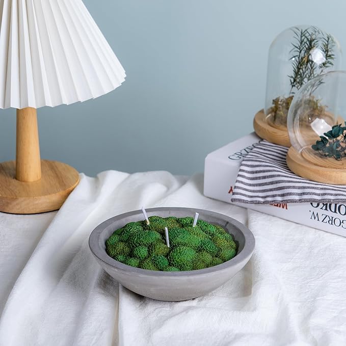 Grass Moss Scented Candle Bowl Home Decoration - Image 5