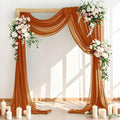 Wedding Arch Draping Fabric 1 Panel 30'' x 18FT Terracotta Sheer Chiffon Arch by LINXTAR