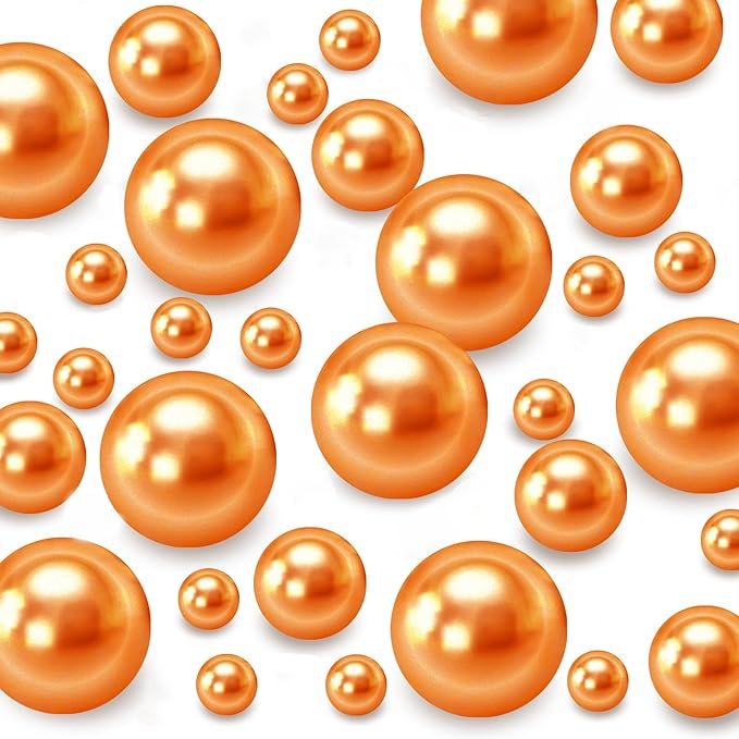 120 PCS 8/14/20mm No Hole Polish Pearl Beads by Cusmation