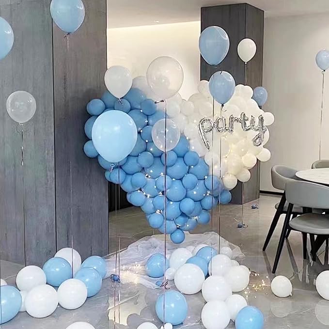 KAWKALSH 200pcs Light Blue Balloons 5 Inch, Small Mini Latex Balloons - Image 7