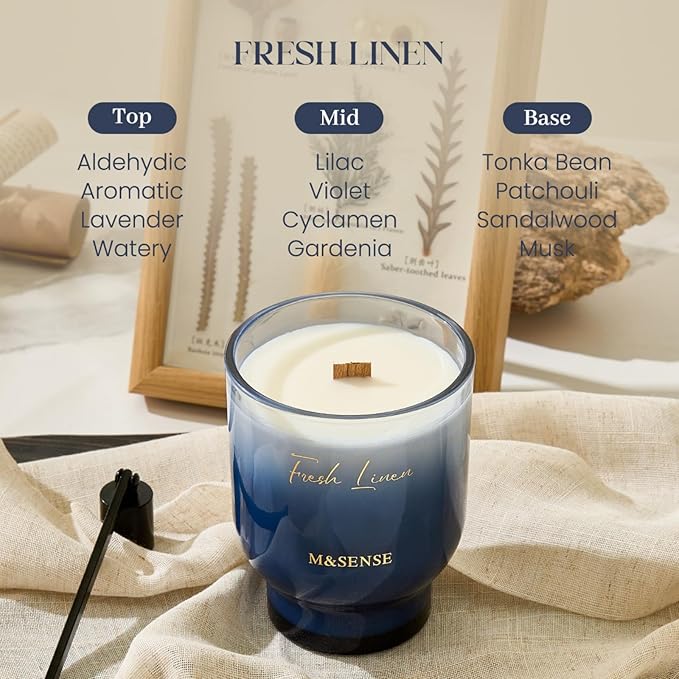 M&SENSE 16.6oz Natural Soy Large Jar Candle - Image 3