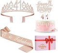41 Birthday Decorations for Women Including Birthday Sash, Crown/Tiara by JueslyBirthdayParty
