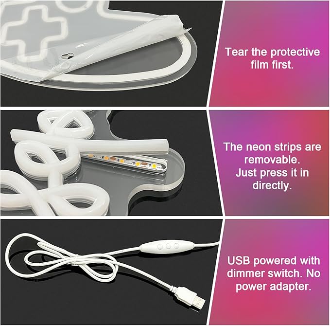 Treat People with Kindness Neon Sign, Dimmable Inspiring Letter Neon Lights USB - Image 8