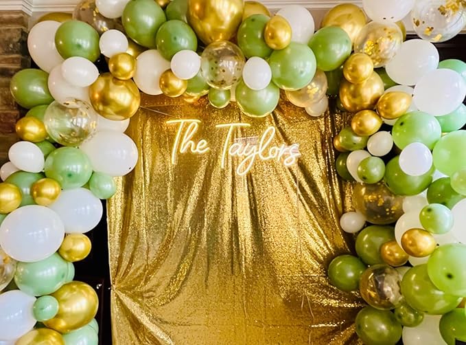 Gold Sequin Backdrop 10FTx10FT 1 Panel Glitter Curtain Backdrop Sparkle - Image 6