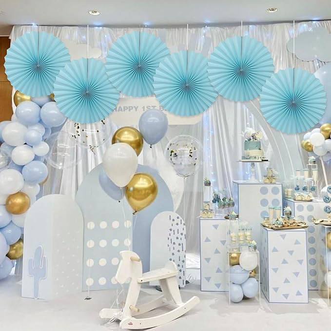 Blue Graduation Party Decor, Baby Blue Party Decorations, Christmas Baby Shower - Image 4