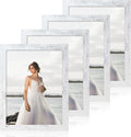 8.5x11 Picture Frame Set of 4, Distressed White Certificate Frame by iRahmen