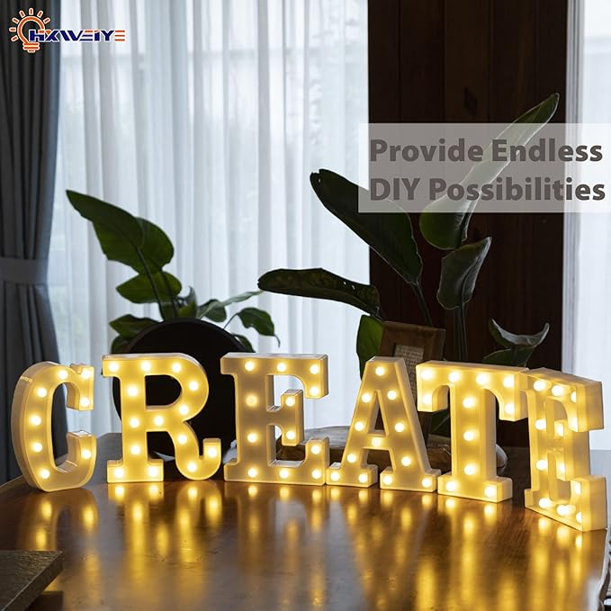 HXWEIYE LED Marquee Letters Lights Sign - Image 4