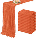 Orange Cheesecloth Table Runner 12 Pack 10FT Boho Fabric Rustic Cheese Cloth by FoliafeelHome