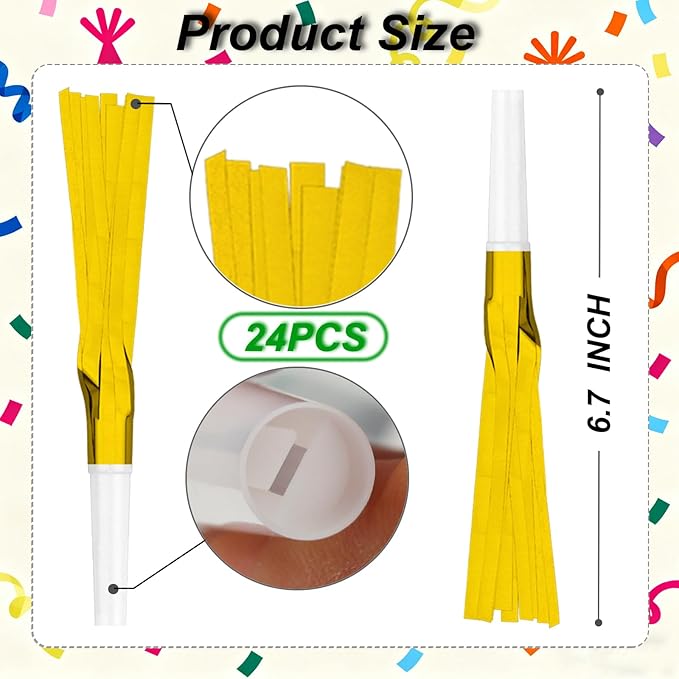 24PCS Bulk Party Blowers & Colourful Noise Makers - Image 3