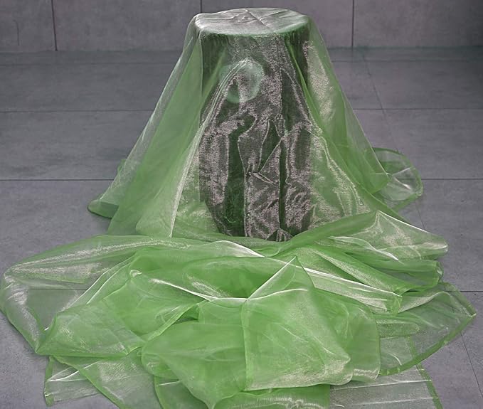 VDS Apple Green Organza Fabric, 100 Yards Continuous, 45” Wide, Wedding Party - Image 3