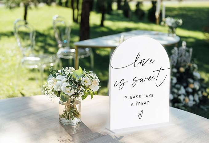 Love Is Sweet Sign for Dessert Table, Wedding Reception Decorations, Bridal - Image 4